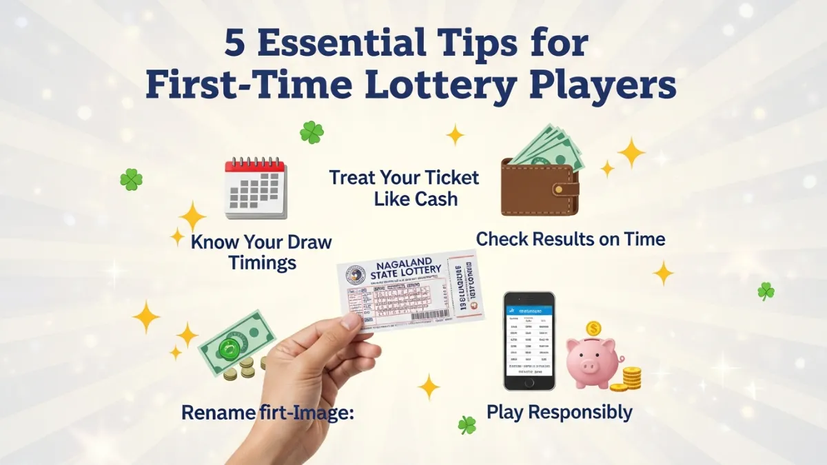 It is highly descriptive, includes the key phrase "first-time lottery players," lists all the tips for accessibility, and mentions "Nagaland State Lottery" for context, making it excellent for both users and SEO.